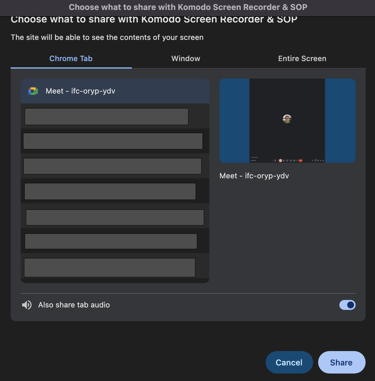 how to record a meeting screenshot