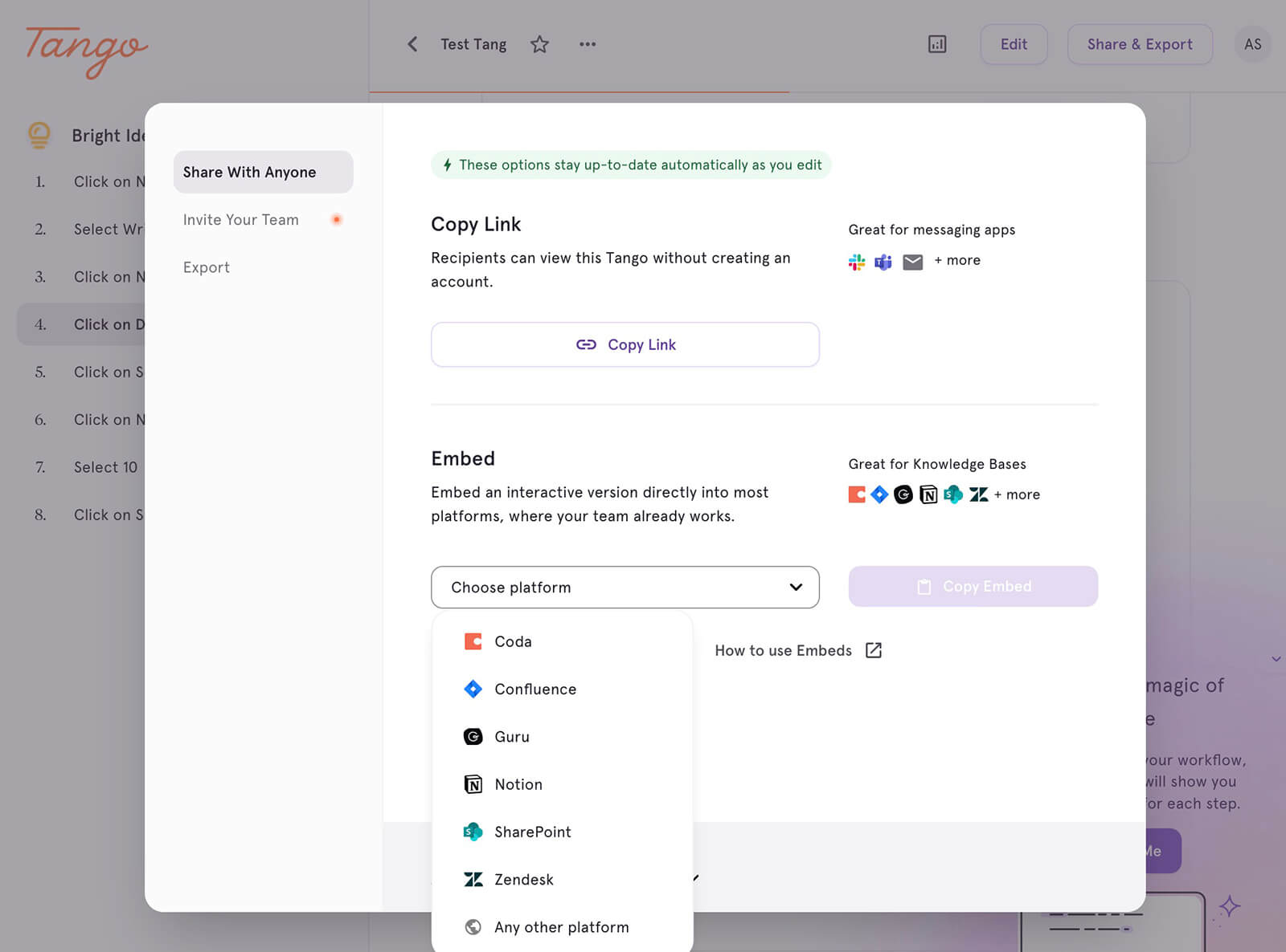 tango alternatives screenshot