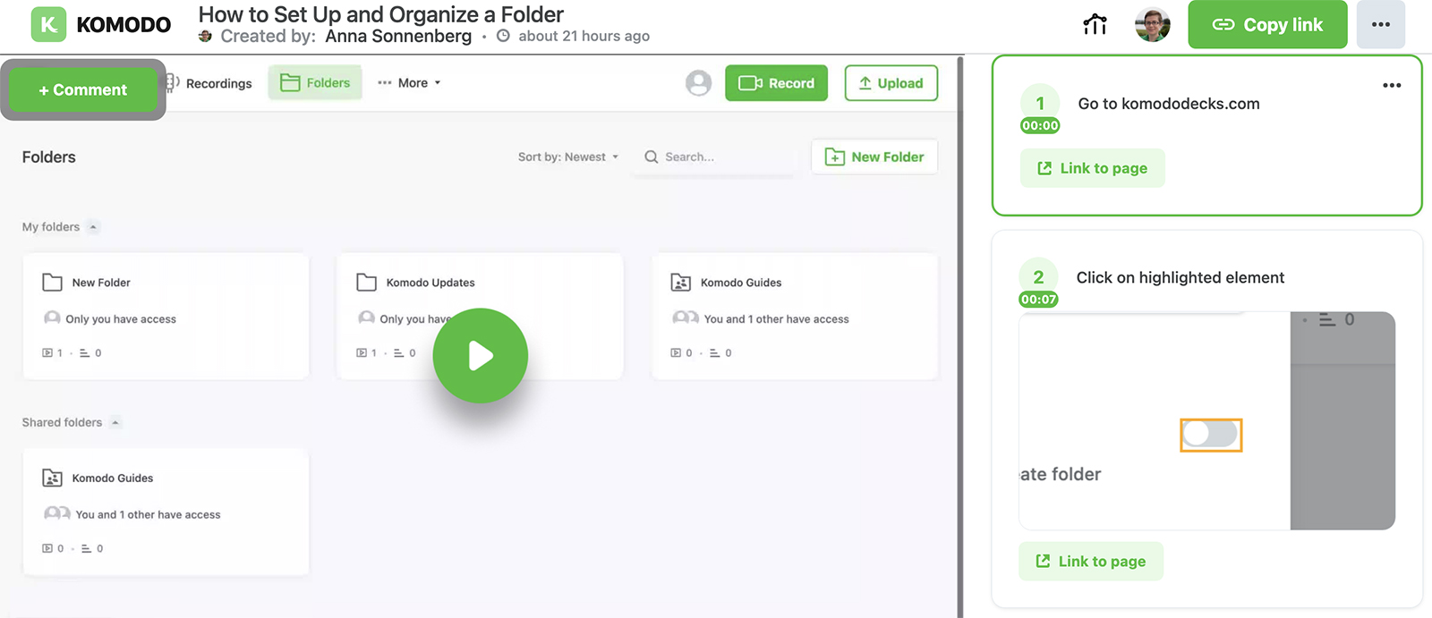vidyard vs loom screenshot